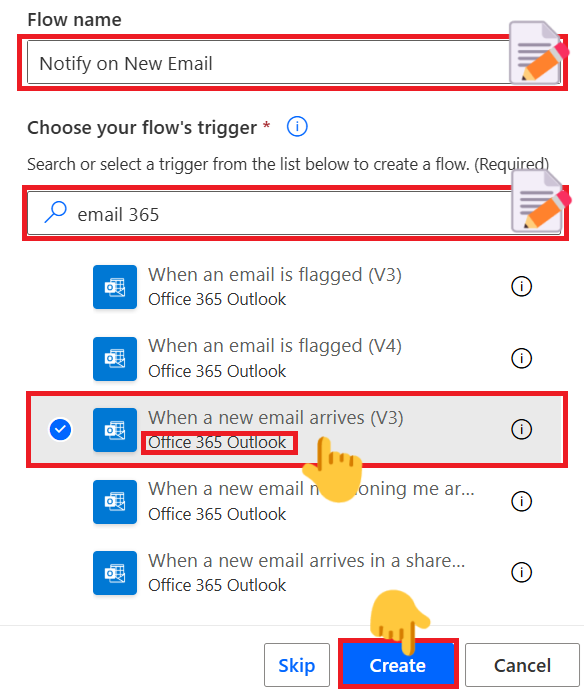 Set Flow Name and Trigger