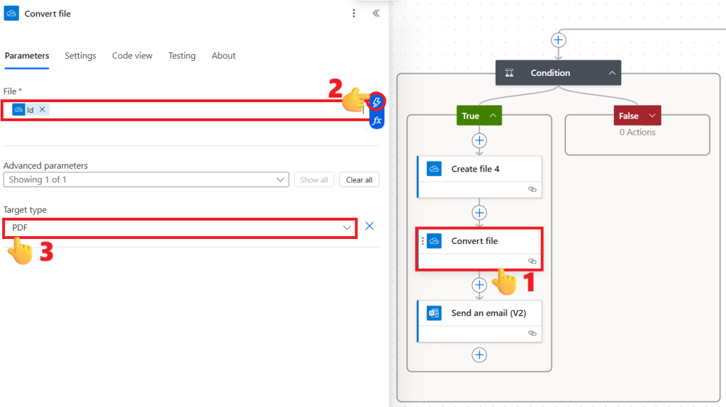 Convert File OneDrive Action