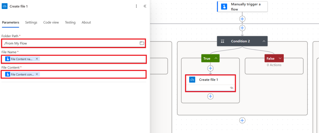 Create File OneDrive Action